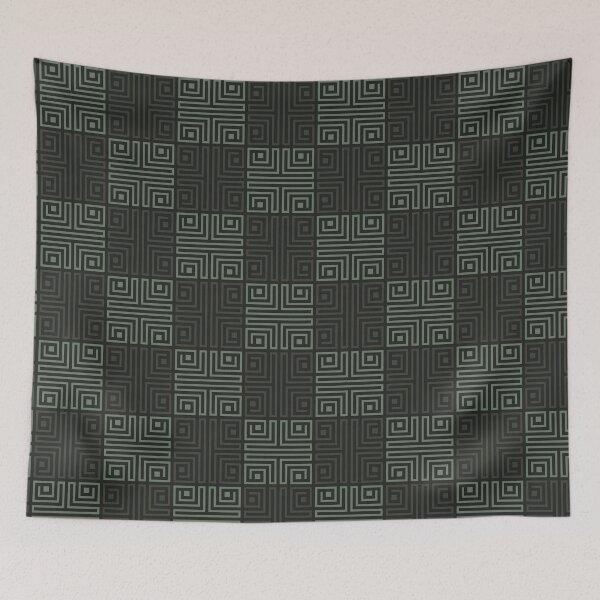 Item preview, Dark Grey Folk Ethno Tile - Ethnic Polynesian Samoan  - Christmas Gifts designed and sold by RoyalStarsPatts.