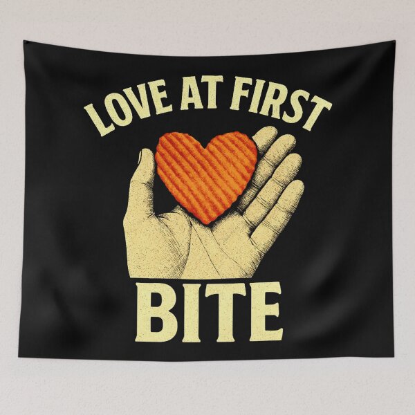 Item preview, Love At First Bite Funny Snack – Potato Chip Heart Food Lover Design designed and sold by MariDonna.