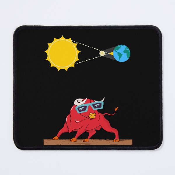 Item preview, Funny Spain solar eclipses illustration Spanish bulls designed and sold by Artstastic.
