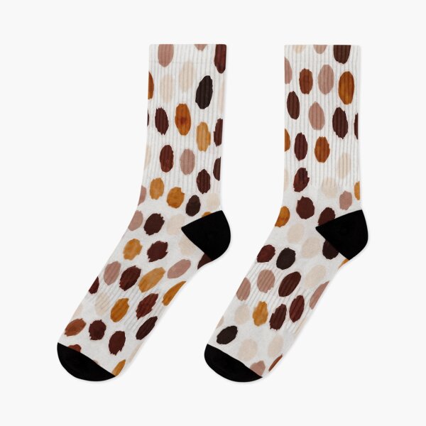 Item preview, Watercolor Earth Tone Polka Dot Pattern in Brown Beige and Rust designed and sold by RidaSalArt.
