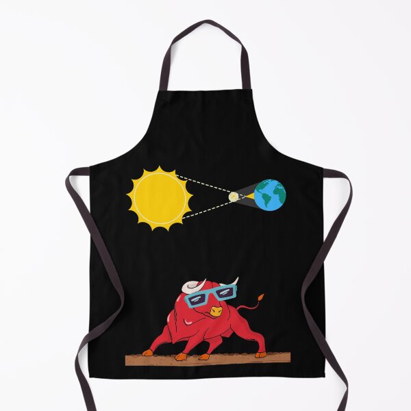Item preview, Funny Spain solar eclipses illustration Spanish bulls designed and sold by Artstastic.
