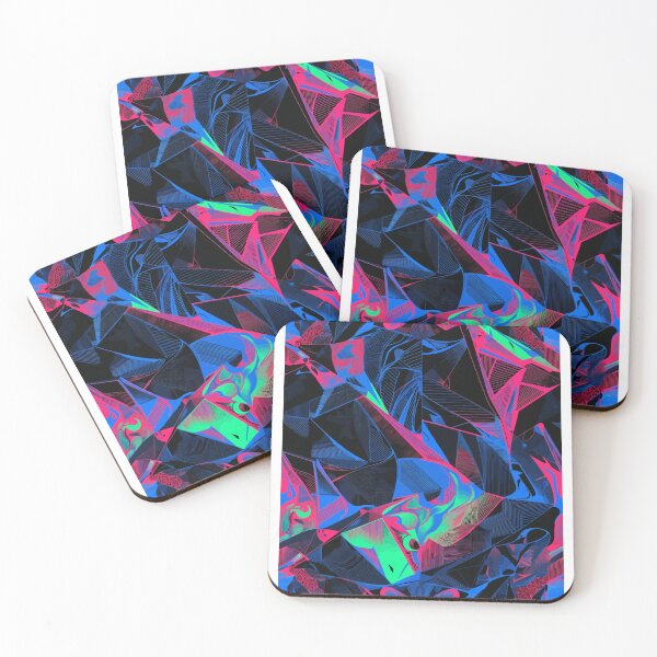 Item preview, Neon Cyberpunk Geometric Abstract designed and sold by RidaSalArt.
