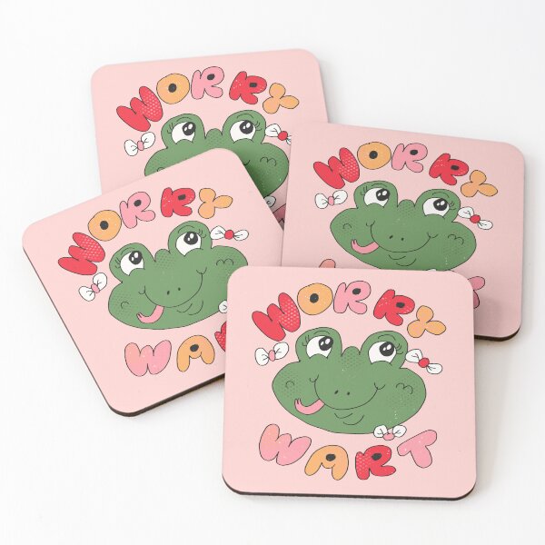 Item preview, Worry Wart Froggy (Pink) designed and sold by yellowflowerhut.