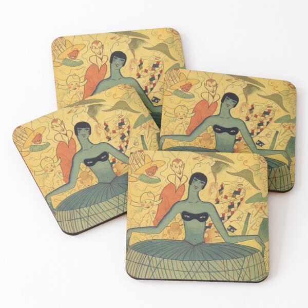 Item preview, Art Deco Illustration Circus Performer Vintage Art Lovers designed and sold by RickE.