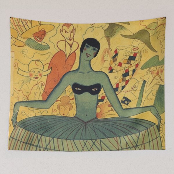 Item preview, Art Deco Illustration Circus Performer Vintage Art Lovers designed and sold by RickE.