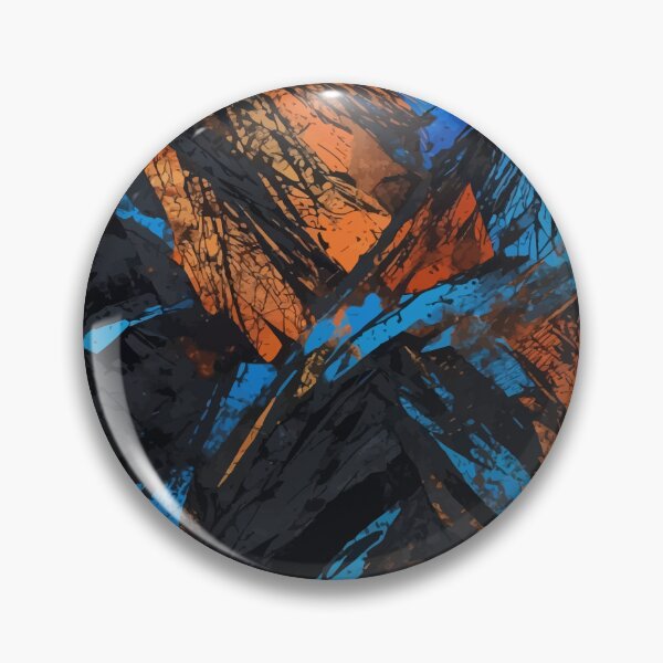 Item preview, Blue Orange Grunge Abstract Pattern designed and sold by RidaSalArt.