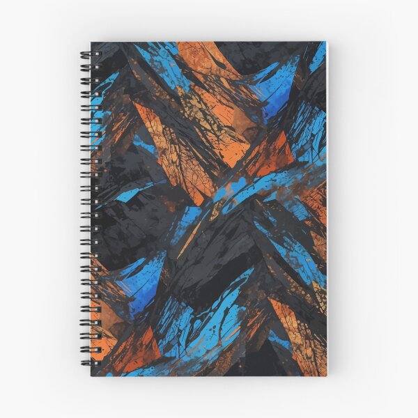 Item preview, Blue Orange Grunge Abstract Pattern designed and sold by RidaSalArt.