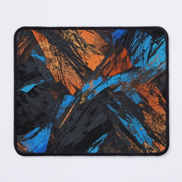 Item preview, Blue Orange Grunge Abstract Pattern designed and sold by RidaSalArt.