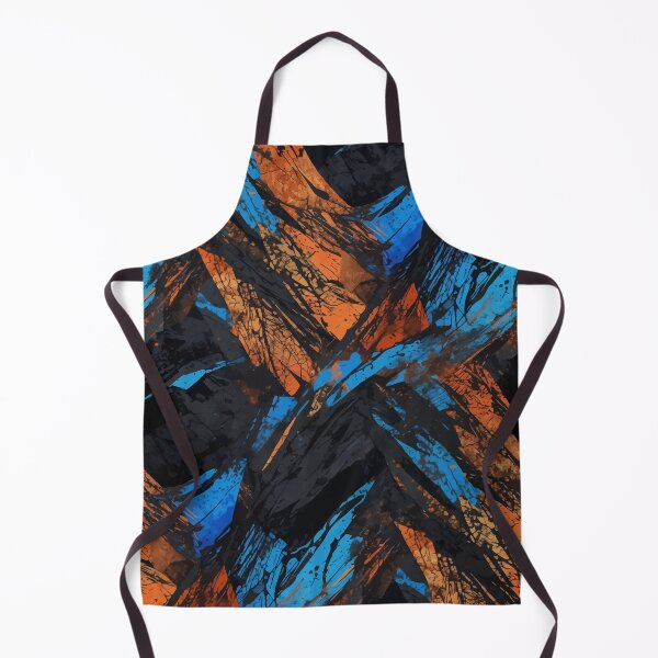 Item preview, Blue Orange Grunge Abstract Pattern designed and sold by RidaSalArt.