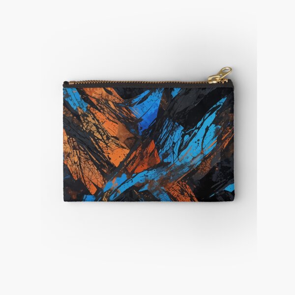 Item preview, Blue Orange Grunge Abstract Pattern designed and sold by RidaSalArt.