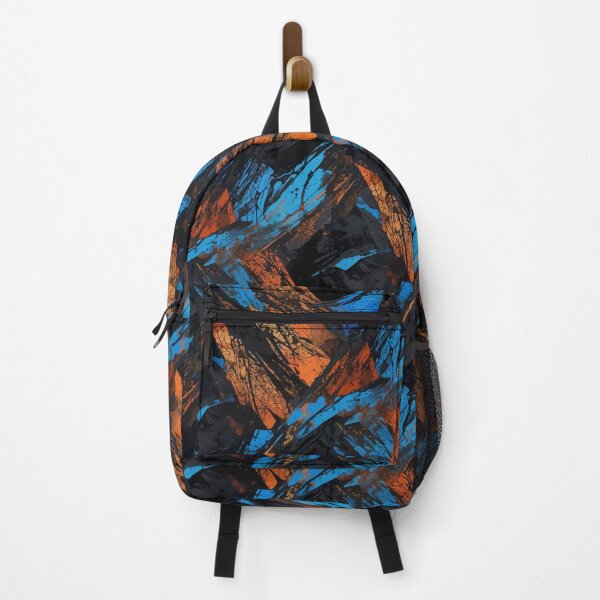 Item preview, Blue Orange Grunge Abstract Pattern designed and sold by RidaSalArt.