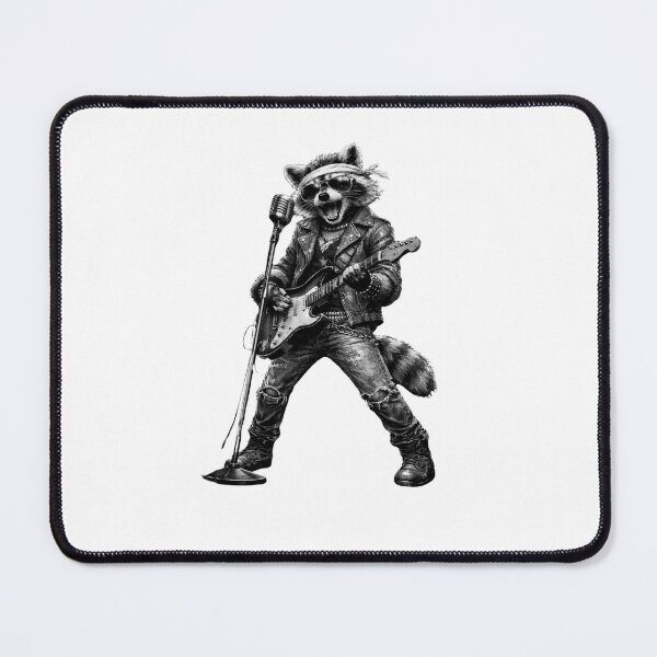 Item preview, Feral raccoon Retro, Rock Music designed and sold by piotr_chojnacki_art.