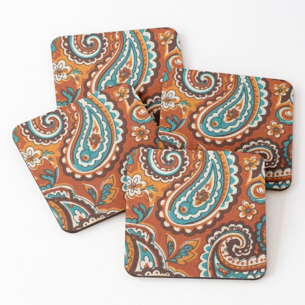 Item preview, Orange Paisley Boho Pattern  designed and sold by RidaSalArt.