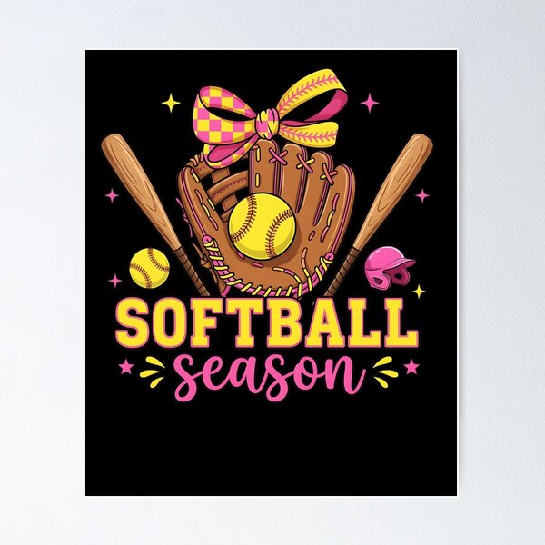 Item preview, Girls Softball Season Bow designed and sold by KroghDs.