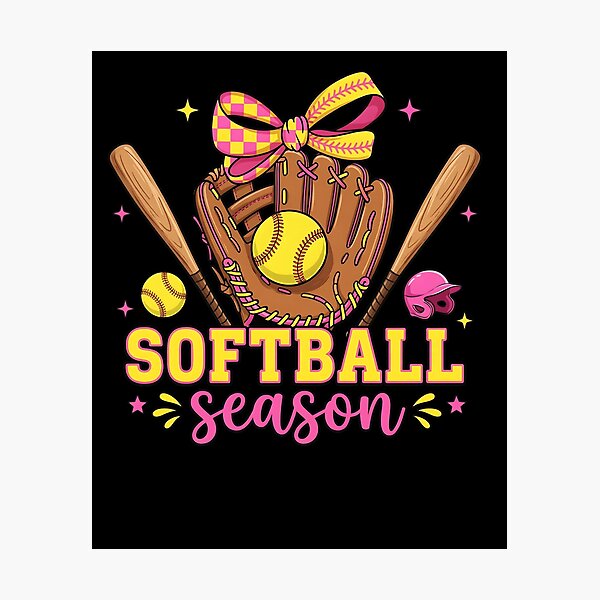 Item preview, Girls Softball Season Bow designed and sold by KroghDs.