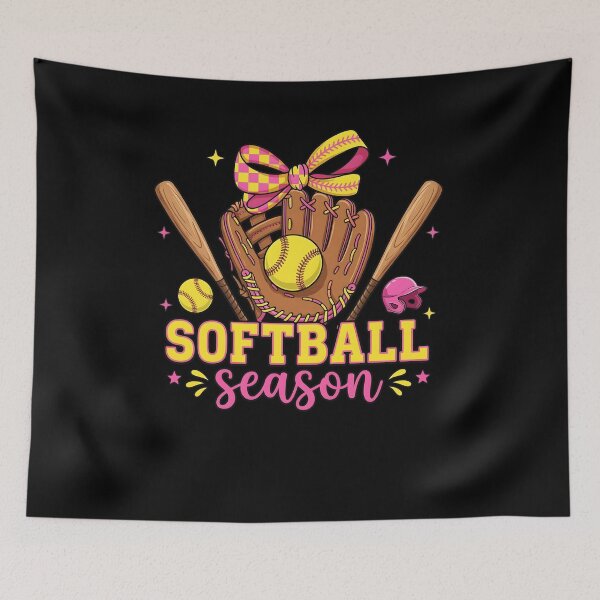 Item preview, Girls Softball Season Bow designed and sold by KroghDs.