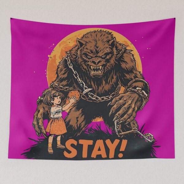 Item preview, Stay! Giant Werewolf and Little Girl designed and sold by VantagePrints.