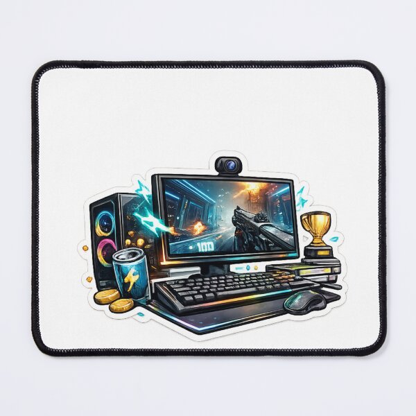 Item preview, PC Gaming Setup Retro Pixel Style designed and sold by Wolf Creator.