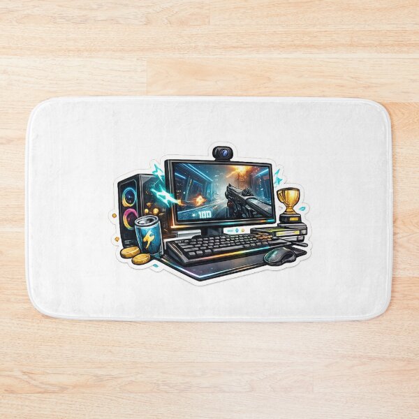 Item preview, PC Gaming Setup Retro Pixel Style designed and sold by Wolf Creator.