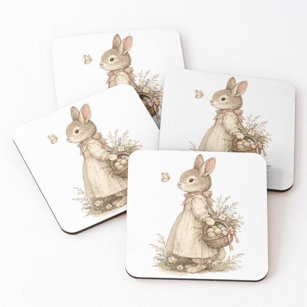 Item preview, Vintage Easter bunny with flower basket designed and sold by Dennis' Creative Corner.