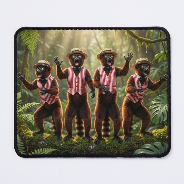 Item preview, Lemurs Barbershop Quartet Electrifies the Forest designed and sold by Tridentulus.