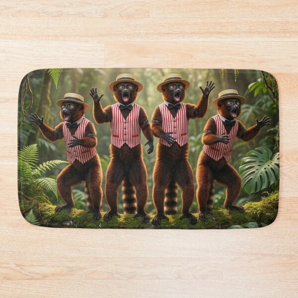 Item preview, Lemurs Barbershop Quartet Electrifies the Forest designed and sold by Tridentulus.