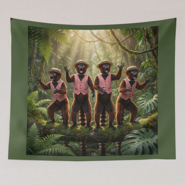 Item preview, Lemurs Barbershop Quartet Electrifies the Forest designed and sold by Tridentulus.