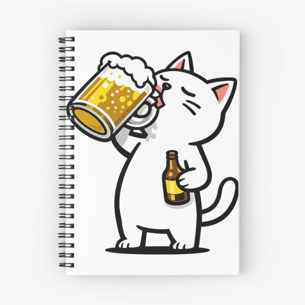 Item preview, Drunk Hacker Cat – Funny Beer Lover Programmer Design designed and sold by GaliciaCity.
