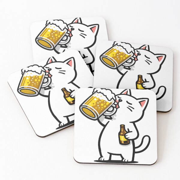 Item preview, Drunk Hacker Cat – Funny Beer Lover Programmer Design designed and sold by GaliciaCity.