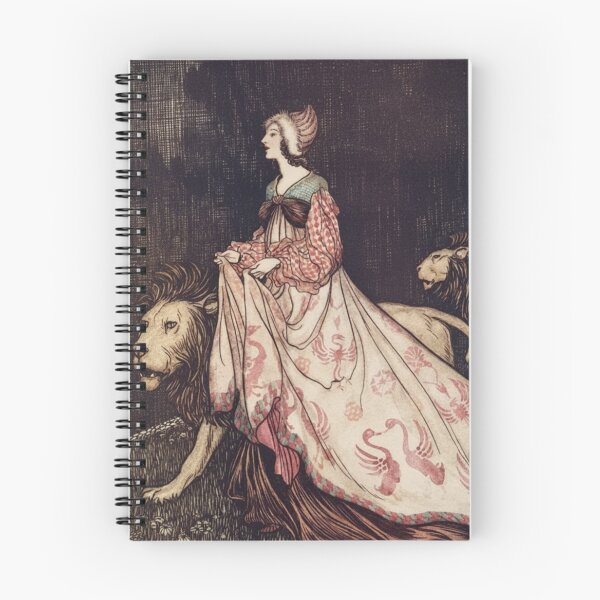 Item preview, Art Nouveau Illustration Lady with Lions Vintage Art Lovers designed and sold by RickE.