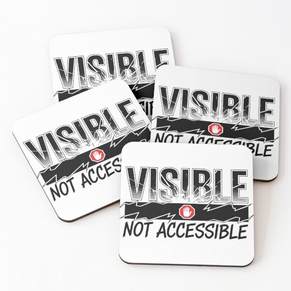 Item preview, "Visible Not Accessible" – Statement Graphic Tee for Personal Boundaries designed and sold by Krisekk.