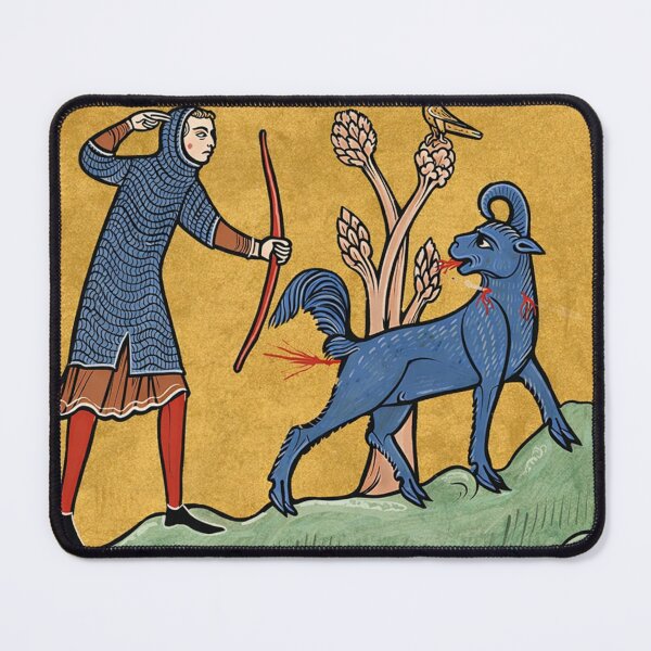 Item preview, Medieval Illustration Archer Hunting Goat Vintage Art Collectors designed and sold by RickE.