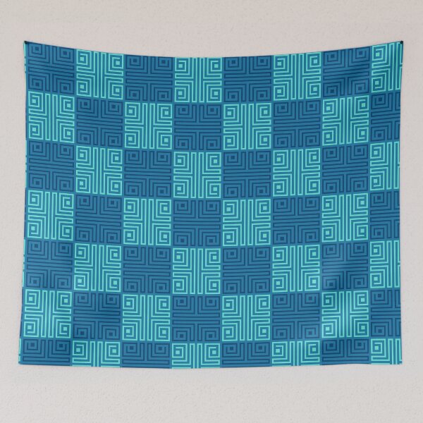 Item preview, Blue Folk Roots Based Checkerboard - Ethnic Polynesian Samoan  - Dad Fathers Day Gifts designed and sold by RoyalStarsPatts.
