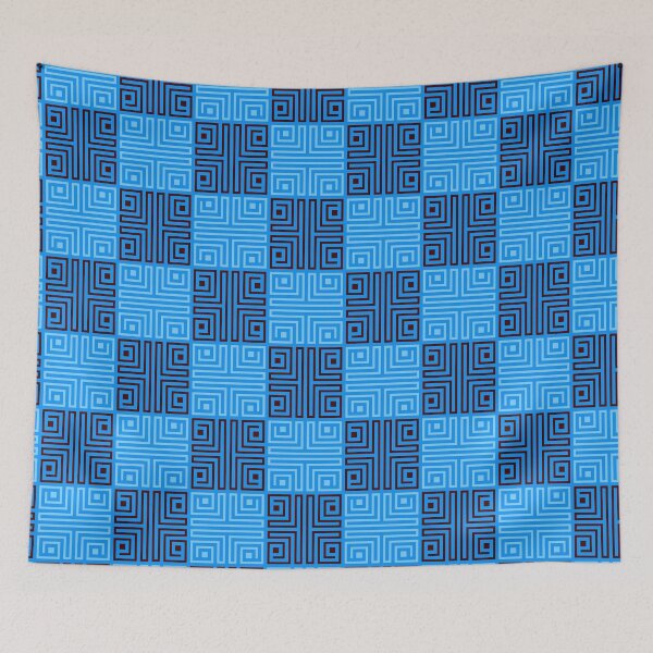 Item preview, Blue Southwestern Roots Based Checkerboard - Aztec Samoan Tiki  - Dads Day Gifts designed and sold by RoyalStarsPatts.