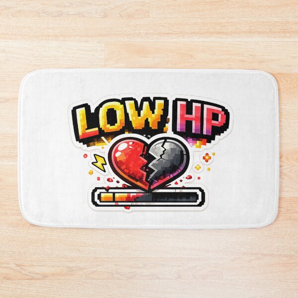 Item preview, Low HP Gamer Health Bar Pixel Style designed and sold by Wolf Creator.