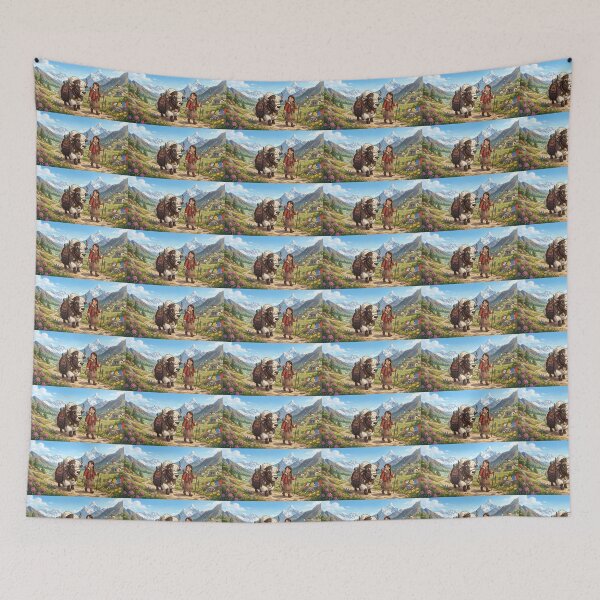 Item preview, Yak animal with girl anime. designed and sold by johnblack786.