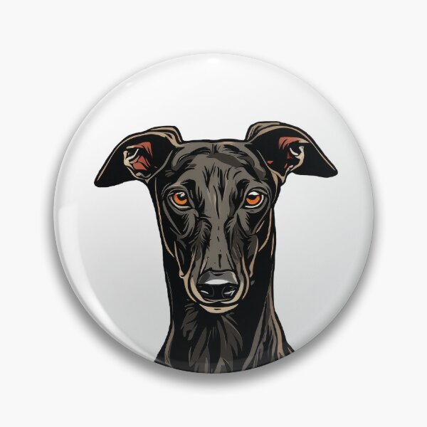 Artikelvorschau, Illustration eines schwarzen Greyhounds entworfen und verkauft von whyitsme.