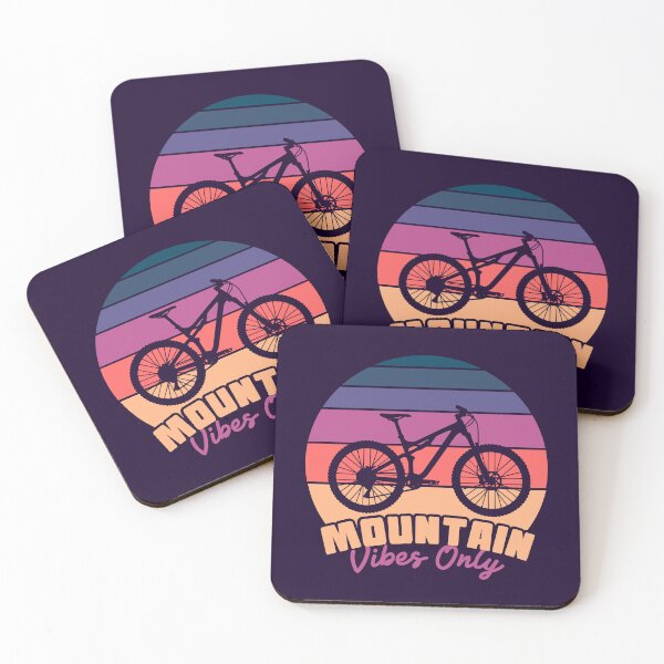 Item preview, Mountain Vibes Only Retro Sunset MTB Bike Silhouette designed and sold by LinaValearte.