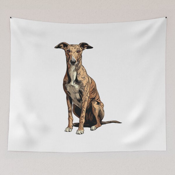 Item preview, Brindle Greyhound Dog Illustration designed and sold by whyitsme.