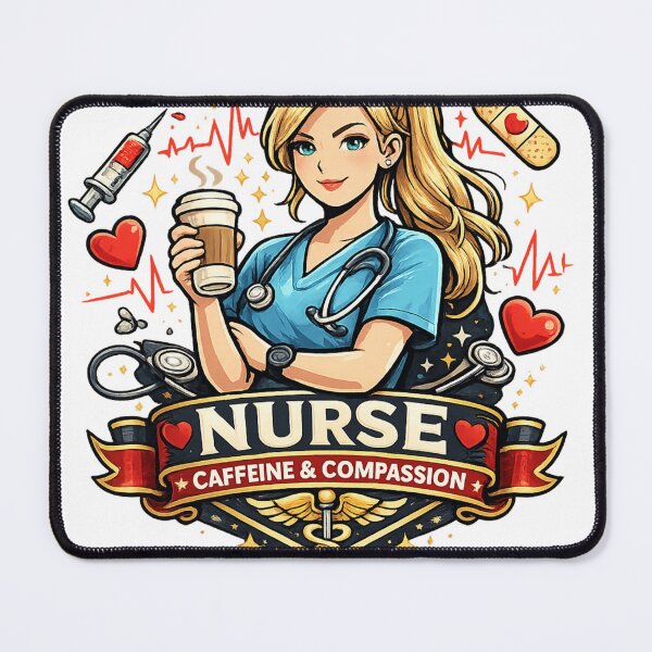 Item preview, Nurse - Caffeine & Compassion designed and sold by GaliciaCity.