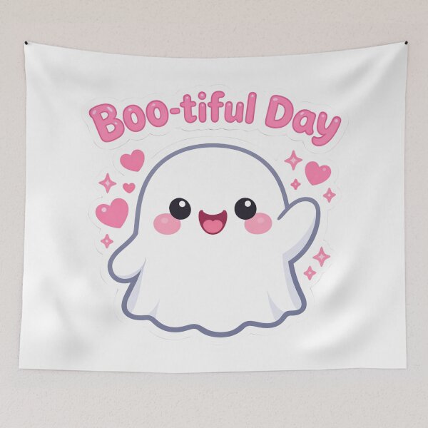 Item preview, Cute Ghost Boo-tiful Day Kawaii Pastel Halloween designed and sold by inaveed.