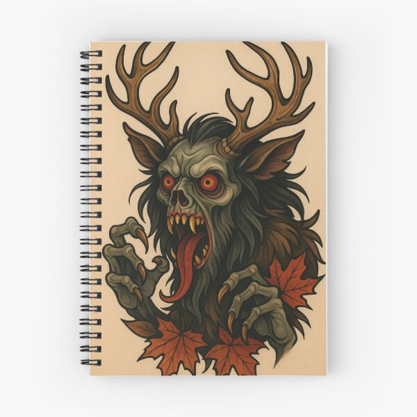 Item preview, Traditional tattoo style wendigo  designed and sold by Theweirdwarehouse.
