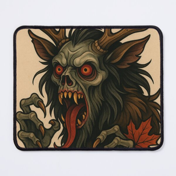 Item preview, Traditional tattoo style wendigo designed and sold by Theweirdwarehouse.