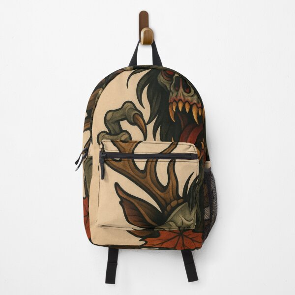 Item preview, Traditional tattoo style wendigo  designed and sold by Theweirdwarehouse.