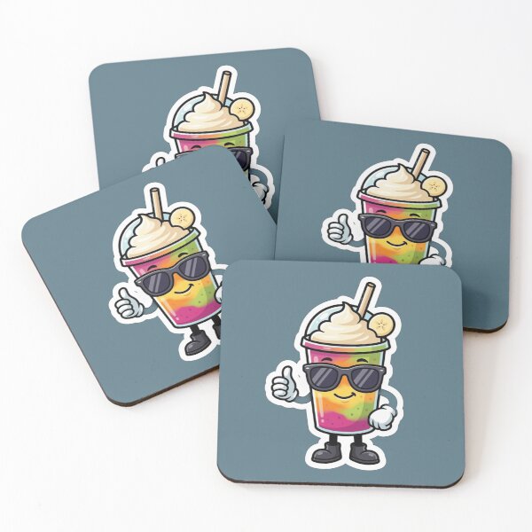 Item preview, Funny Cool Fruit Smoothie Sticker - Colorful Tropical Shake Art designed and sold by zakman02.