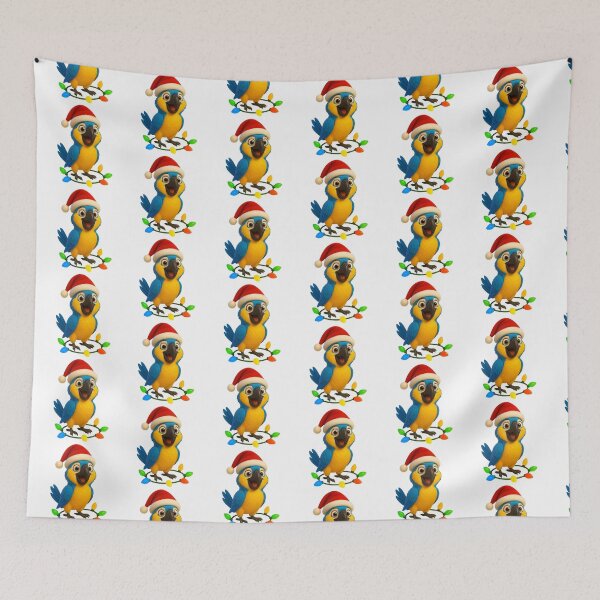 Item preview, Christmas Blue and Gold Macaw  designed and sold by Sillytoe.