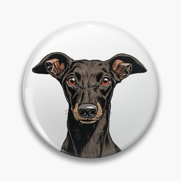 Artikelvorschau, Illustration eines schwarzen Whippets entworfen und verkauft von whyitsme.