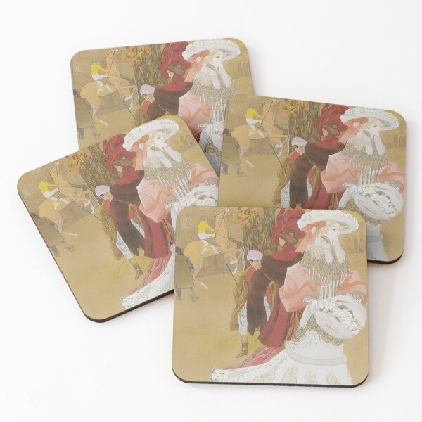 Item preview, Art Nouveau Illustration Elegant Woman Autumn Fashion Vintage Art Lovers designed and sold by RickE.