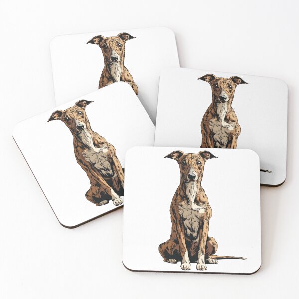 Item preview, Brindle Whippet Dog Illustration designed and sold by whyitsme.