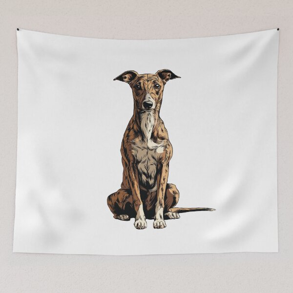 Item preview, Brindle Whippet Dog Illustration designed and sold by whyitsme.